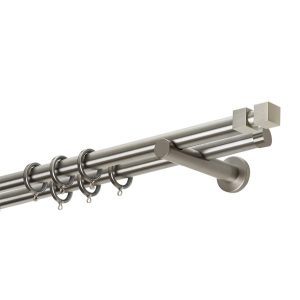 Κουρτινόβεργα Νίκελ ματ-Double Tube Α4144-51