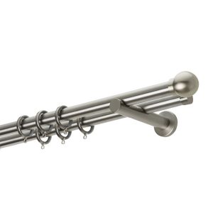 Κουρτινόβεργα Νίκελ ματ-Double Tube Α0058-51