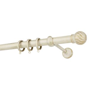 Κουρτινόβεργα Κρεμ Πατίνα Χρυσό R0427-51