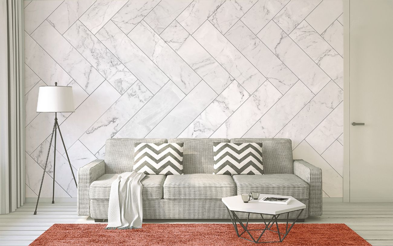 Φωτοταπετσαρία τοίχου απομίμηση μάρμαρο ''Marble Tiles'' DD118758-96 - Image 2
