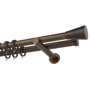Κουρτινόβεργα Μπρονζέ ματ-Double Tube Α4141-51