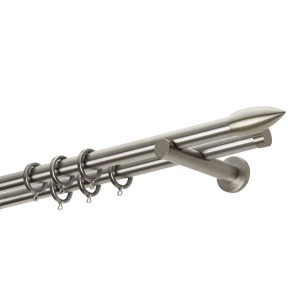 Κουρτινόβεργα Νίκελ ματ-Double Tube Α0430-51