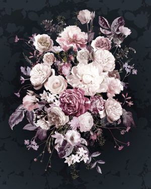 Φωτοταπετσαρία τοίχου λουλούδια ''Bouquet Noir'' X4/1018-96