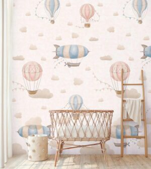 Παιδική Φωτοταπετσαρία τοίχου με αερόστατα 770611/96