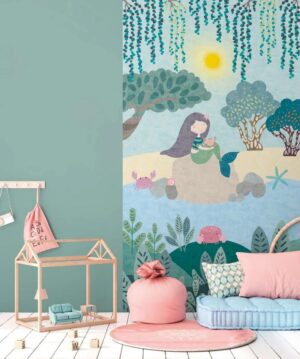 Παιδική Φωτοταπετσαρία τοίχου γοργόνα 770671/96